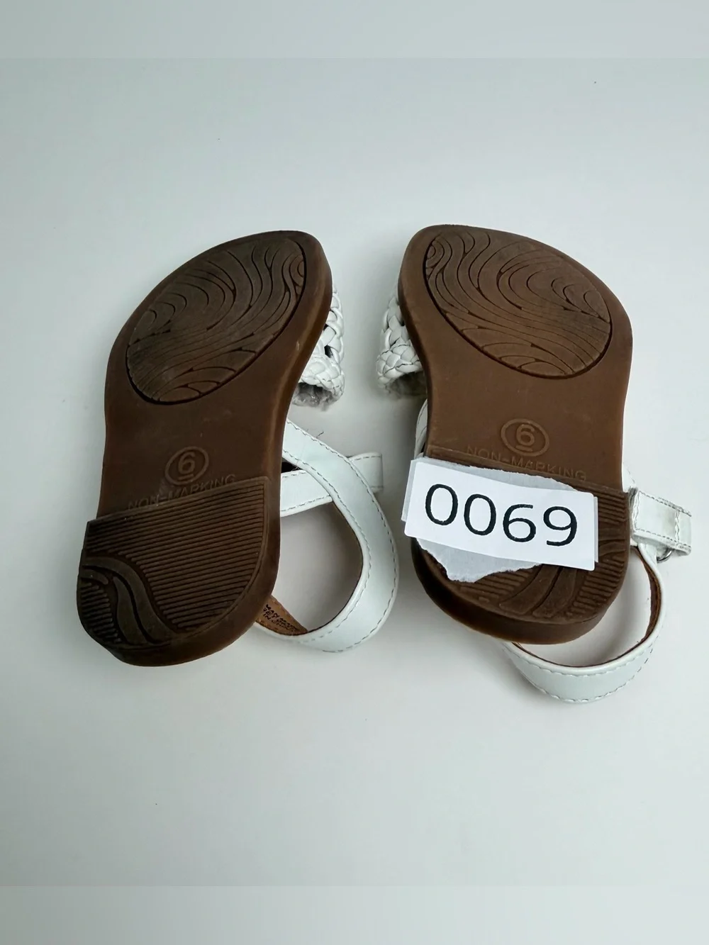 Cat & Jack White Woven Kids Sandals with Ankle Strap